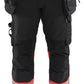 Blaklader Werkbroeken 18212513 HiVis zwart-fluo rood(9955)