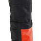 Blaklader Werkbroeken 18212513 HiVis zwart-fluo rood(9955)