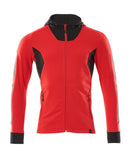 Mascot Accelerate Capuchontrui 18584-962 met rits signaalrood-zwart(20209)