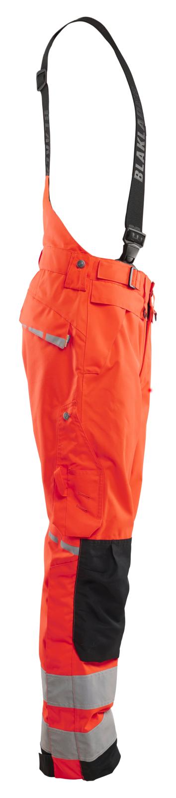 Blaklader High Vis Werkbroeken 18671977 Shell HiVis waterdicht fluo rood-zwart(5599)