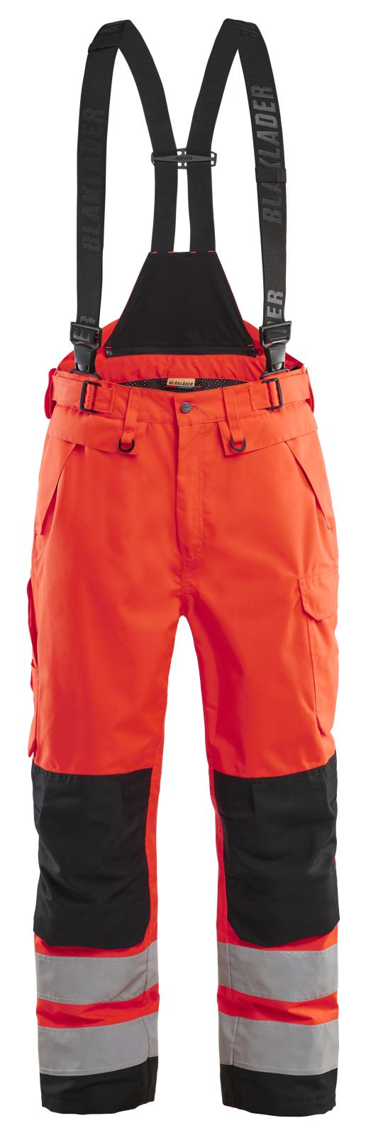 Blaklader High Vis Werkbroeken 18671977 Shell HiVis waterdicht fluo rood-zwart(5599)