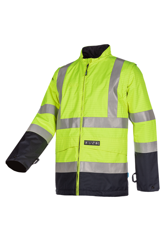 Sioen Jassen Oregon multinorm fluo geel-marineblauw