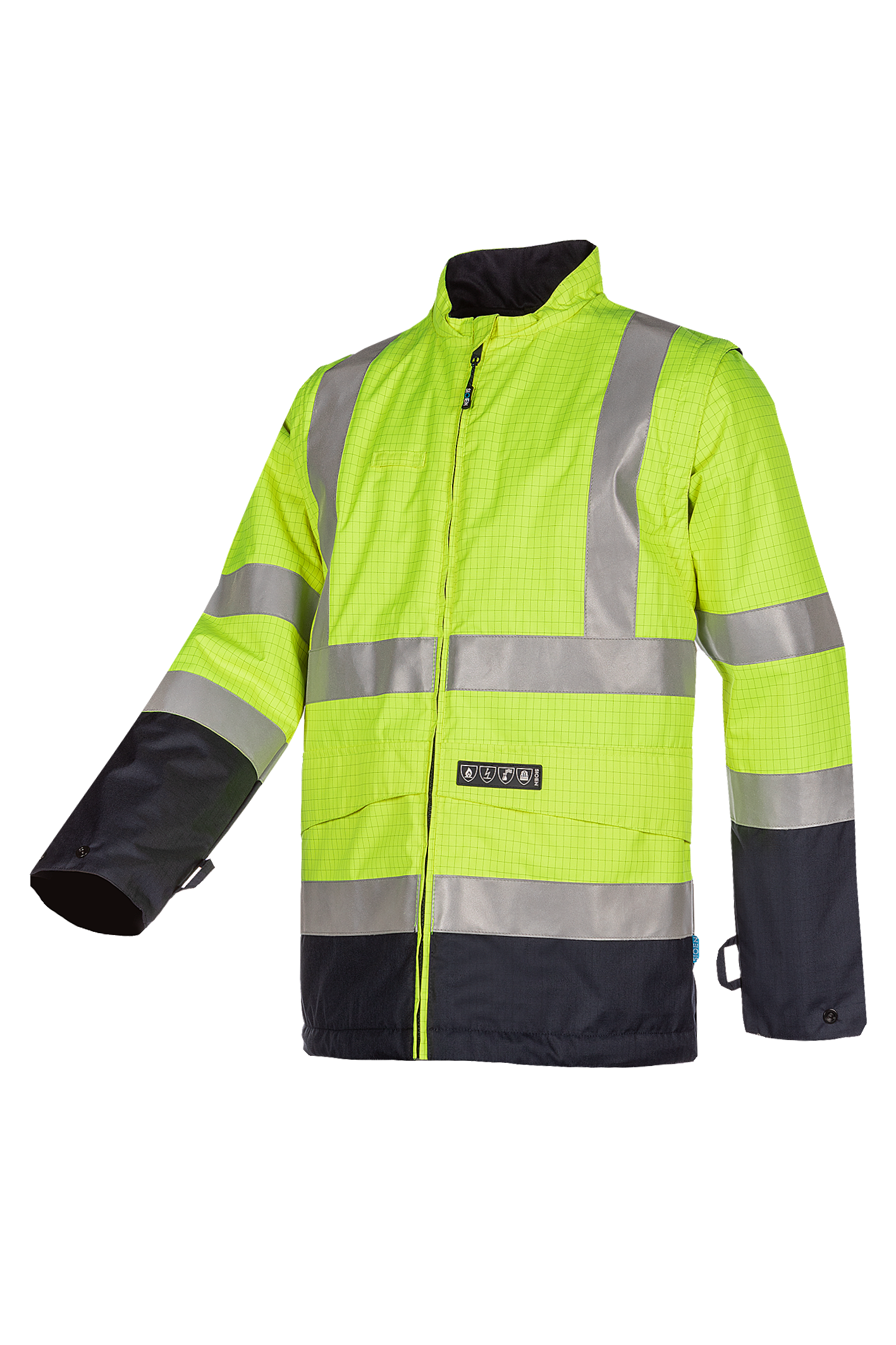 Sioen Jassen Oregon multinorm fluo geel-marineblauw