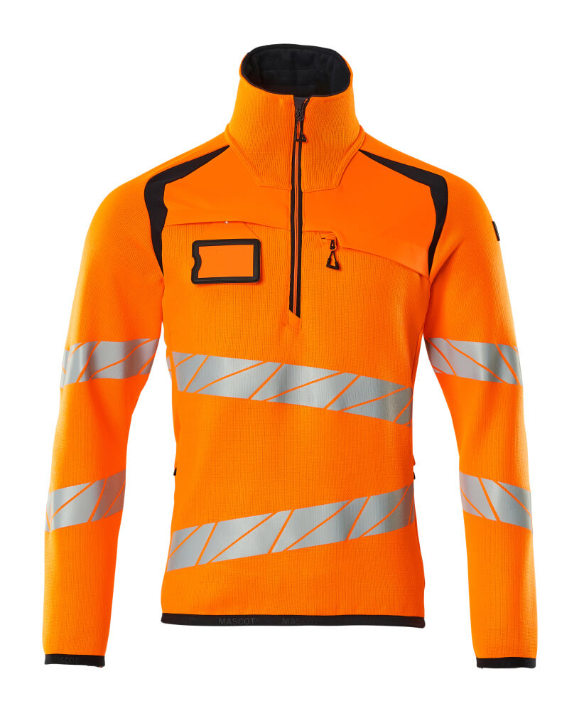 Mascot Accelerate Safe Polosweaters 19005-351 fluo oranje-donker marineblauw(14010)