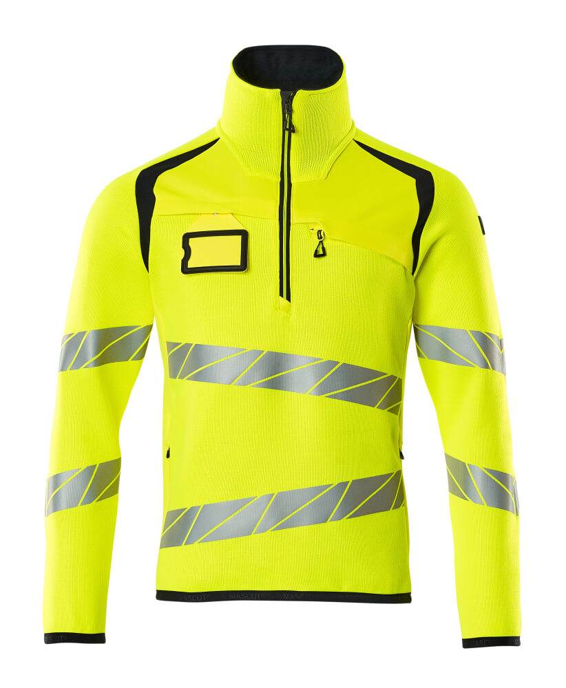 Mascot Accelerate Safe Zipsweaters 19005-351 fluo geel-donker marineblauw(17010)
