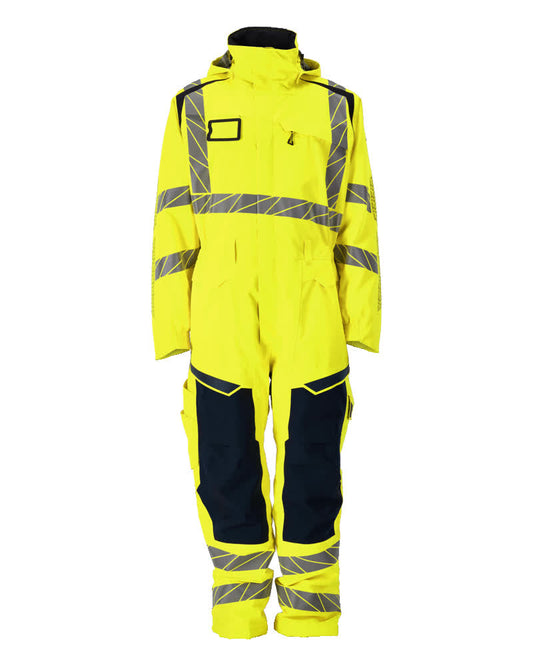 Mascot Accelerate Safe Winteroverall 19019-449 HiVis Climascot ademend winddicht waterdicht HiVis fluo geel-donker marineblauw(17010)