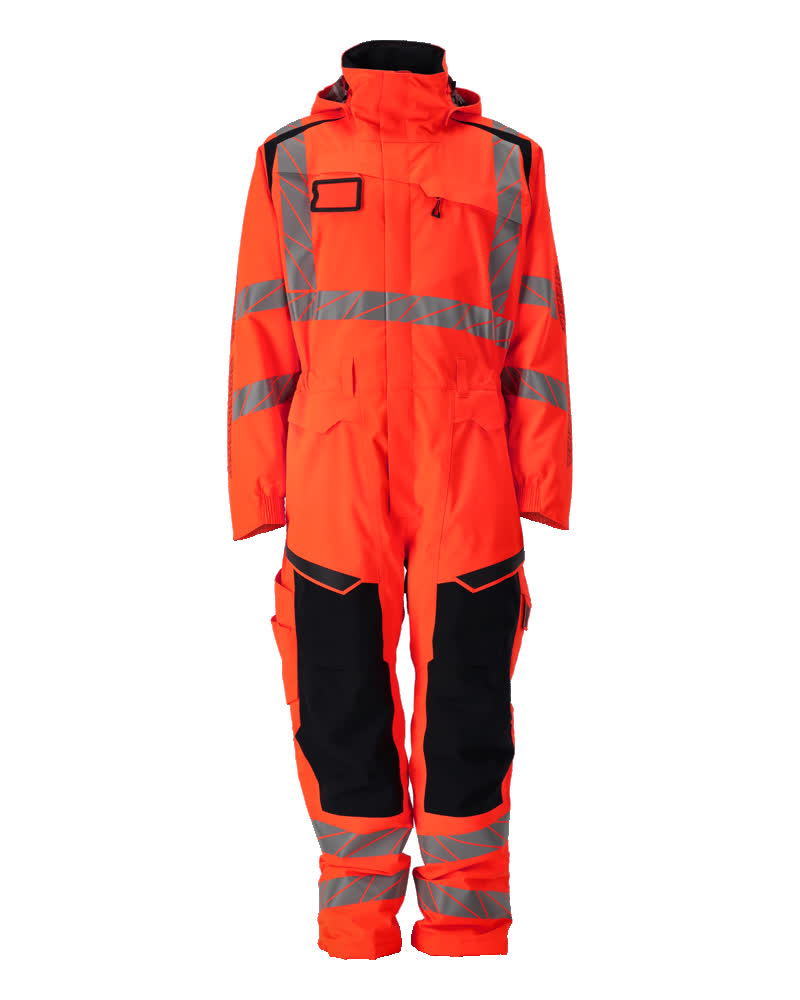 Mascot Accelerate Safe Winteroverall 19019-449 HiVis Climascot ademend winddicht waterdicht HiVis fluo rood-donker antracietgrijs(22218)