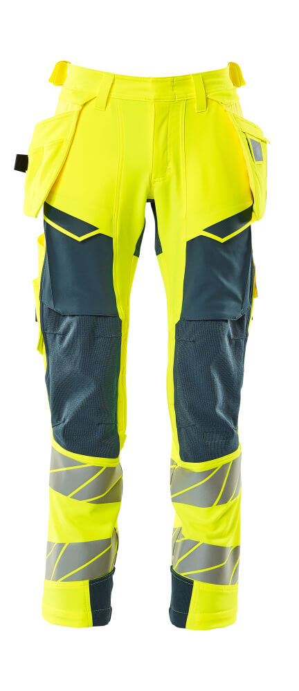 Mascot Accelerate Safe Broeken 19031-711 fluo geel-donkerpetrol(1744)