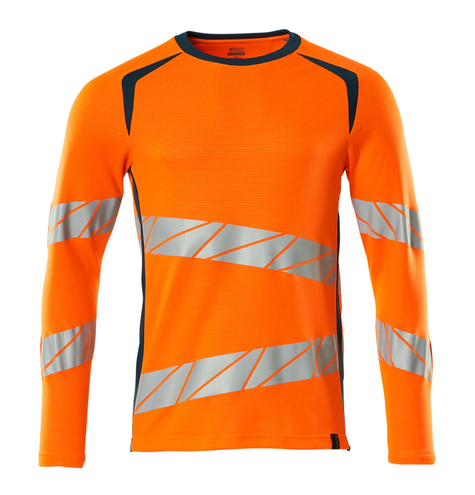 Mascot Accelerate Safe Shirts 19081-771 fluo oranje-donker petrolblauw(1444)
