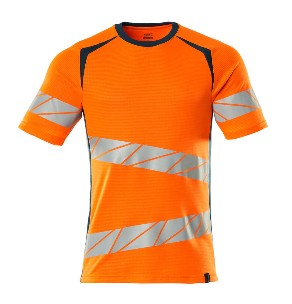 Mascot Accelerate Safe Shirts 19082-771 fluo oranje-donker petrolblauw(1444)