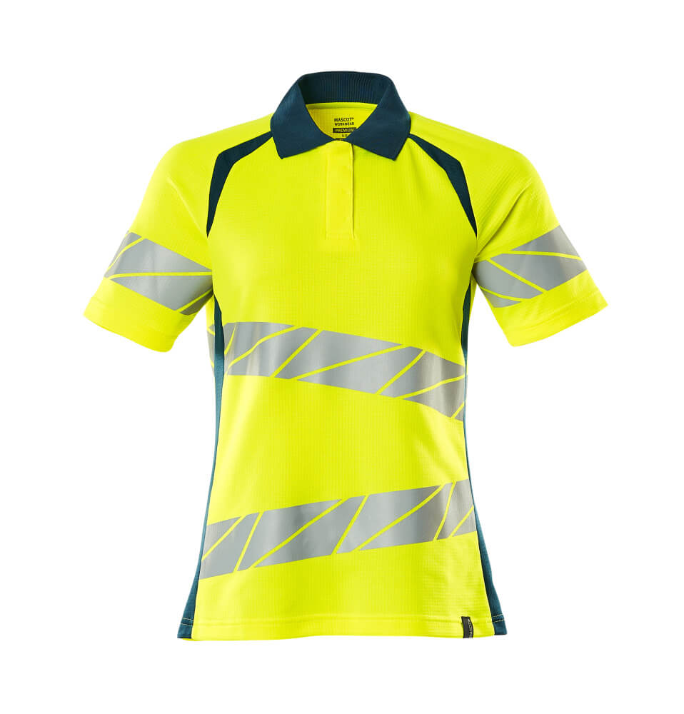 Mascot Accelerate Safe Shirts 19093-771 fluo geel-donkerpetrol(1744)