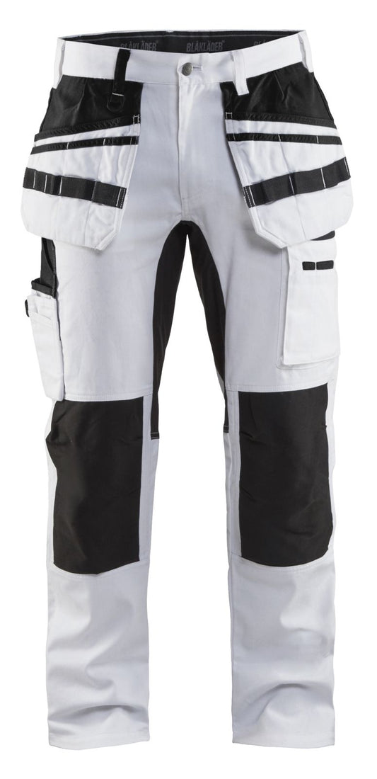 Blaklader Broeken 19101000 wit-zwart(1099)