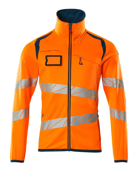 Mascot Accelerate Safe Fleecetrui 19103-315 met rits fluo oranje-donker petrolblauw(1444)