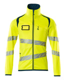 Mascot Accelerate Safe Fleecetrui 19103-315 met rits fluo geel-donkerpetrol(1744)