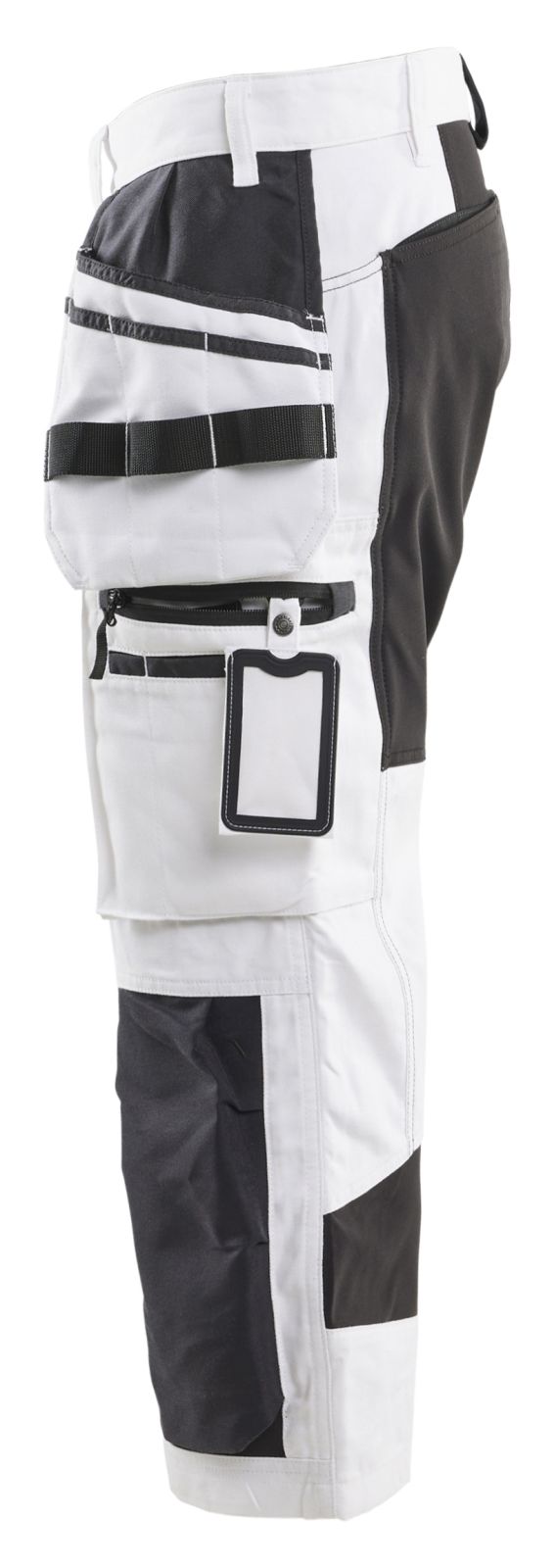 Blaklader Stukadoors/Schilders X1900 Piraatbroeken 19121310 schilders stretch wit-zwart(1099)