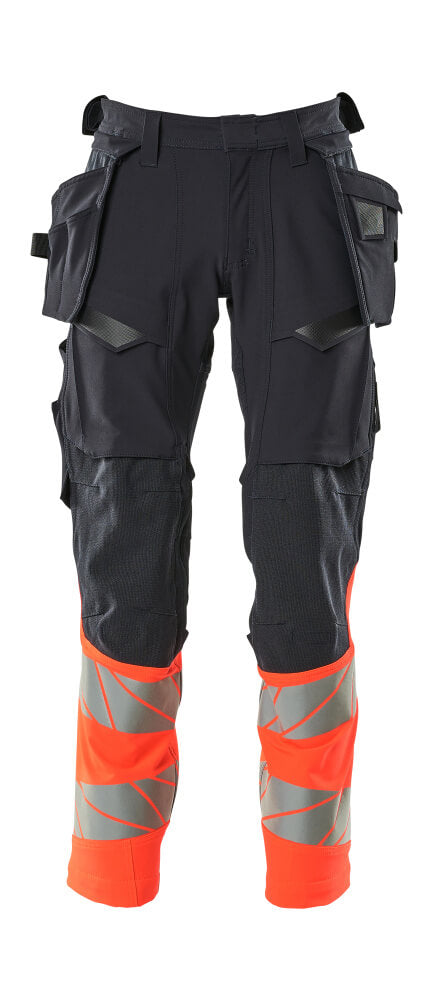 Mascot Accelerate Safe Broeken 19131-711 donker marineblauw-hi-vis rood(10222)