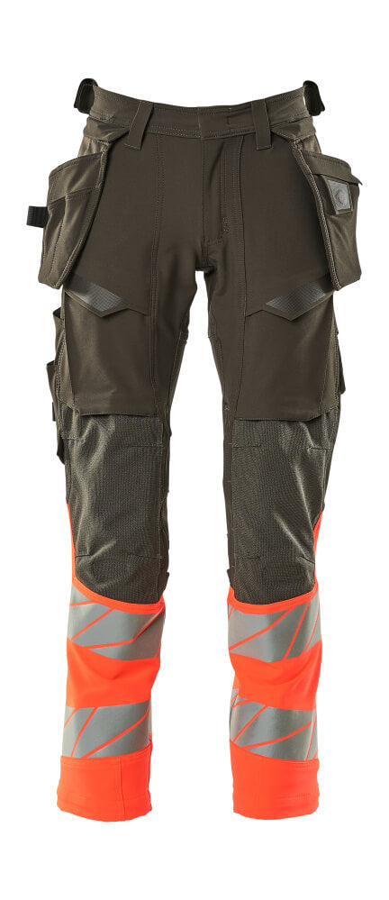 Mascot Accelerate Safe Broeken 19131-711 donker antracietgrijs-fluo rood(18222)