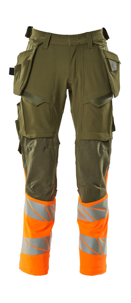 Mascot Accelerate Safe Broeken 19131-711 mosgroen-fluo oranje(3314)