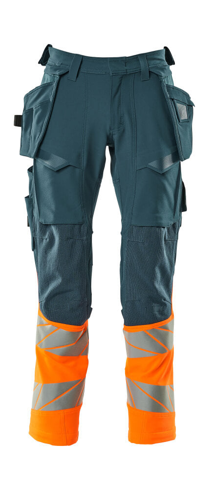 Mascot Accelerate Safe Broeken 19131-711 donker petrolblauw-fluo oranje(4414)