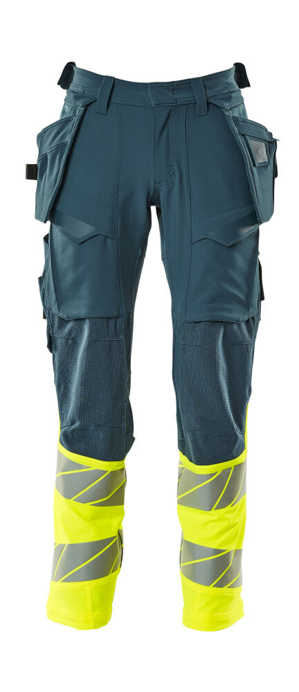 Mascot Accelerate Safe Broeken 19131-711 donker petrolblauw-hi-vis geel(4417)