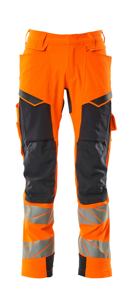 Mascot Accelerate Safe Broek met kniezakken 19279-510 fluo oranje-donker marineblauw(14010)