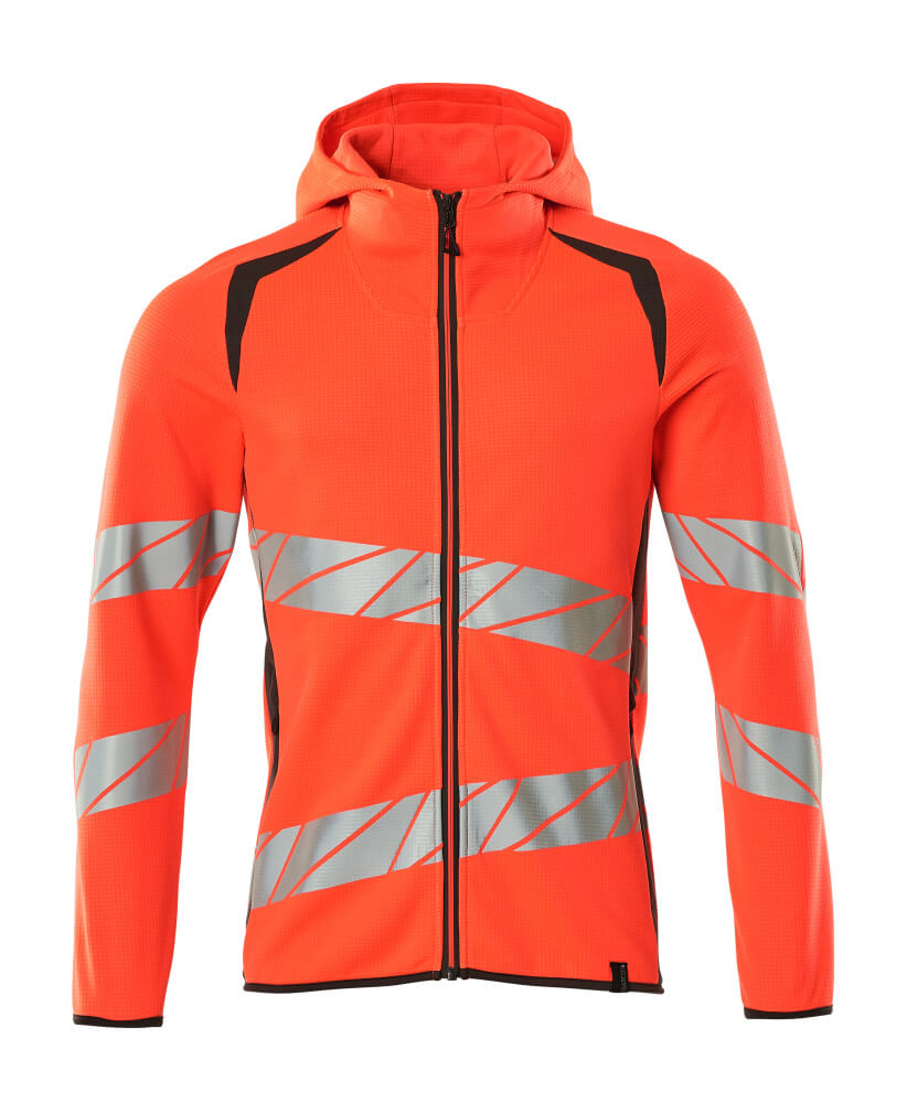 Mascot Accelerate Safe Capuchontrui 19284-781 met rits fluo rood-donker antracietgrijs(22218)