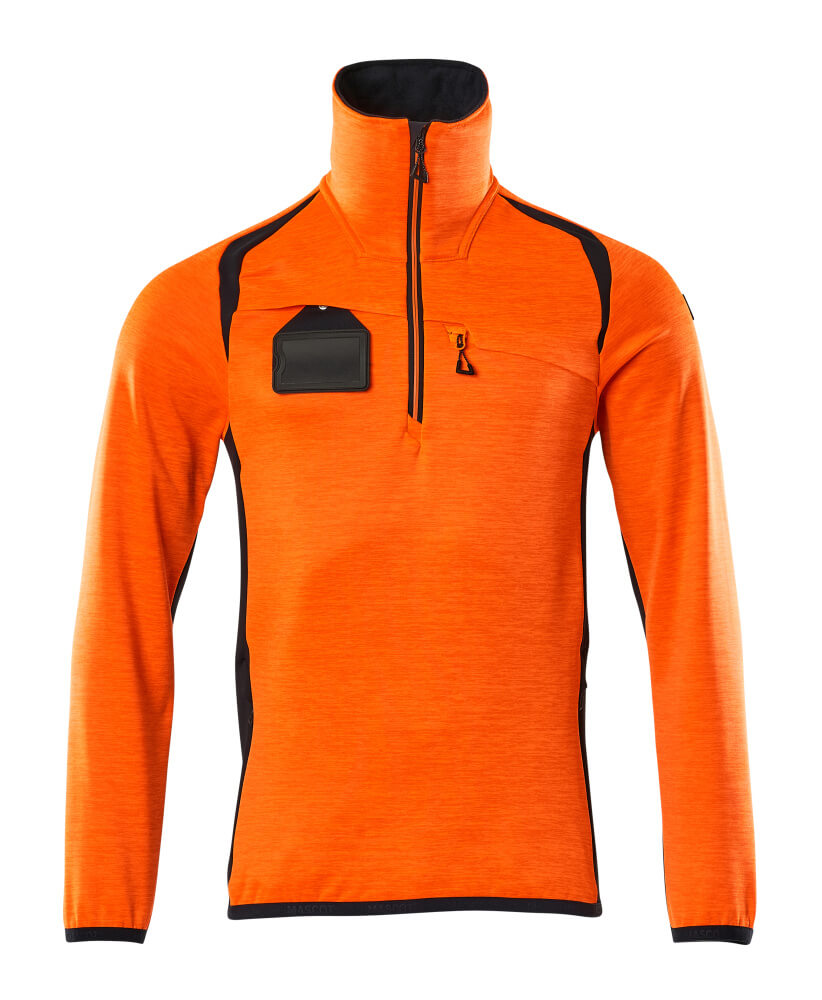 Mascot Accelerate Safe Zipsweaters 19303-316 fluo oranje-donker marineblauw(14010)