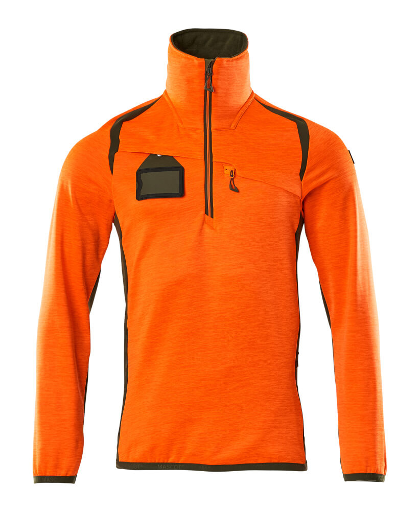 Mascot Accelerate Safe Zipsweaters 19303-316 fluo oranje-mosgroen(1433)