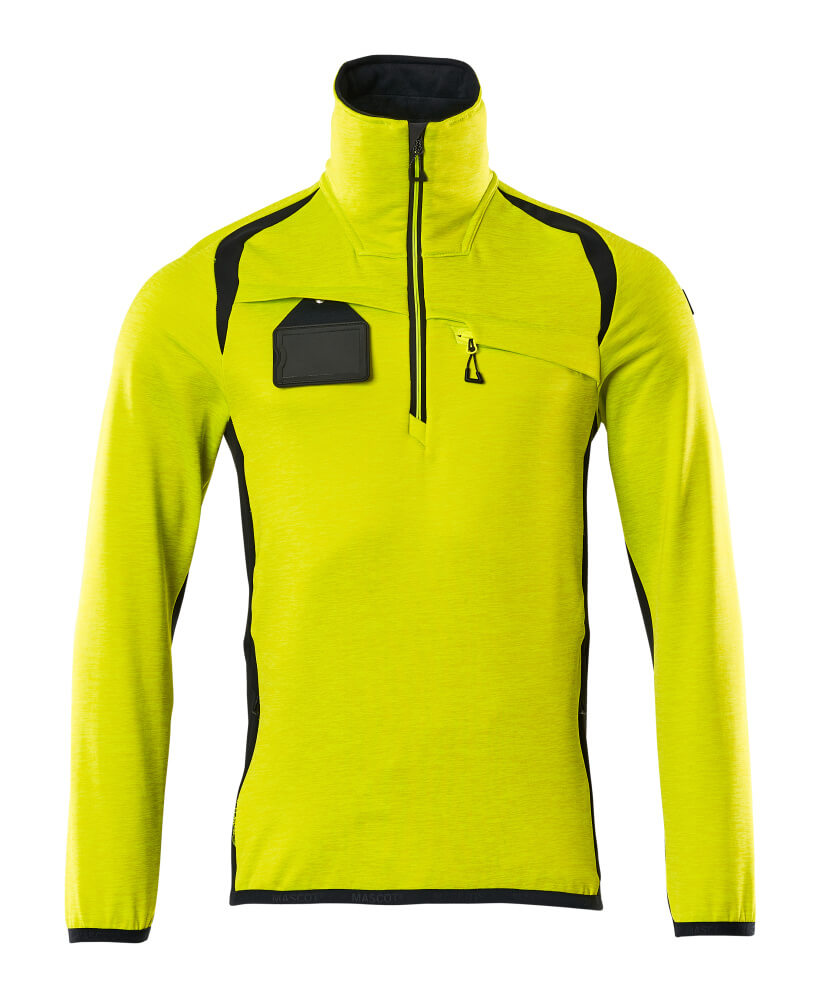 Mascot Accelerate Safe Zipsweaters 19303-316 fluo geel-donker marineblauw(17010)
