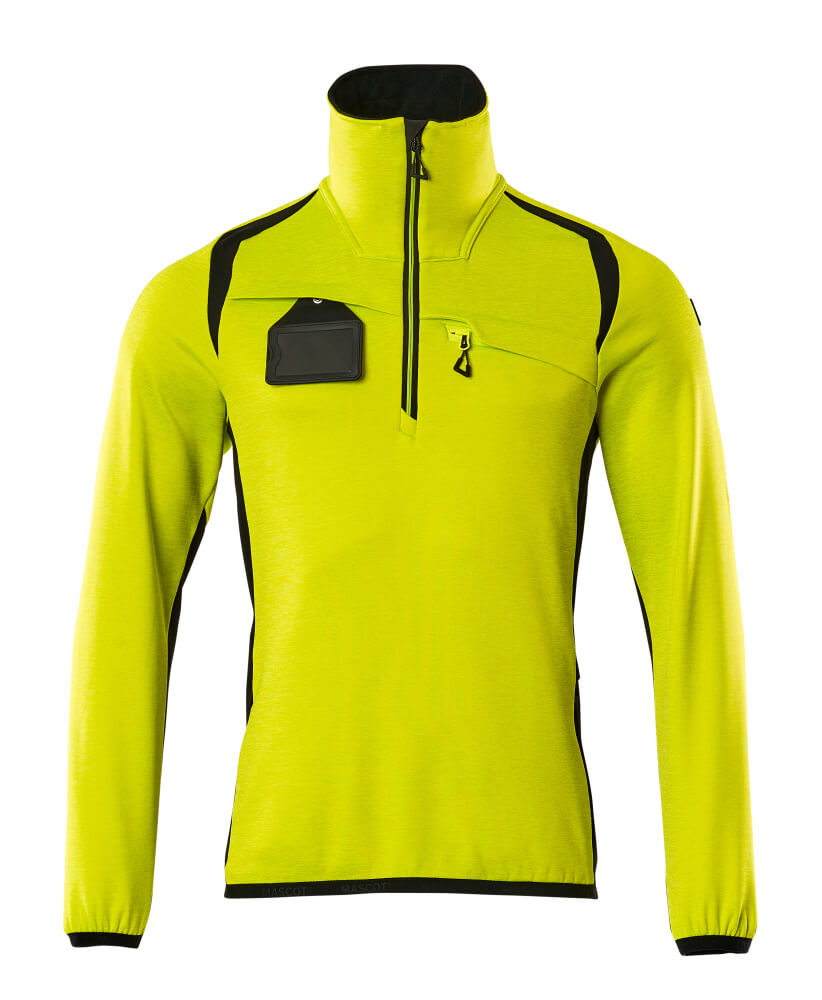 Mascot Accelerate Safe Zipsweaters 19303-316 fluo geel-zwart(1709)