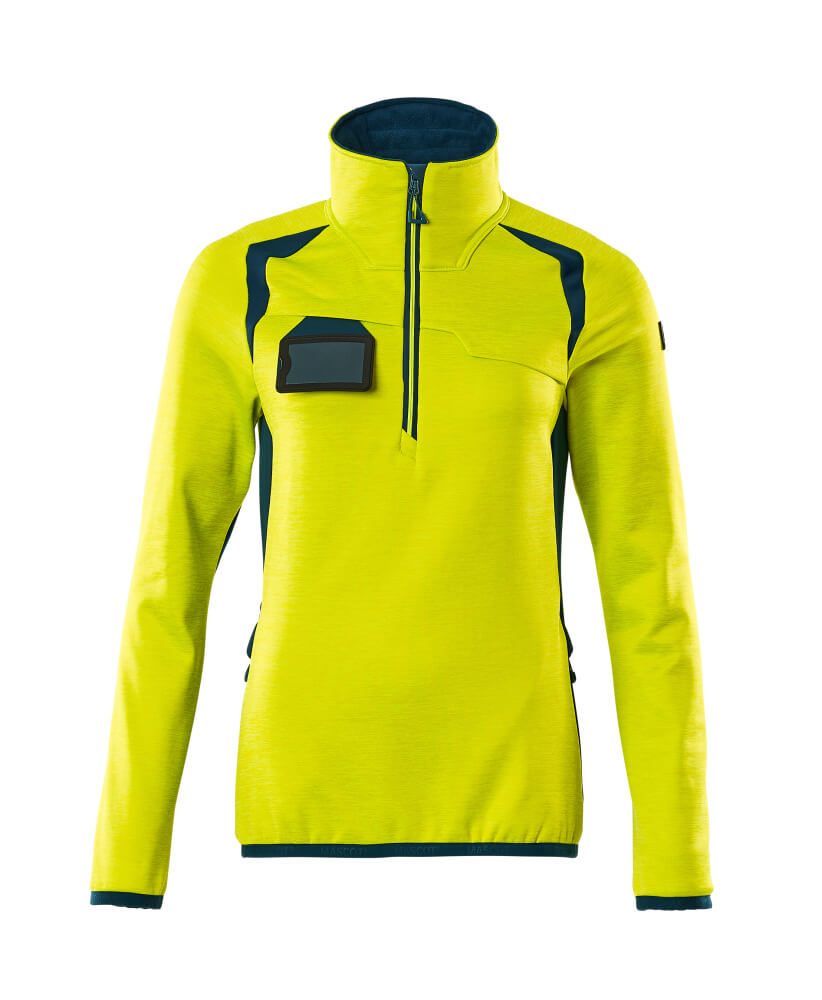 Mascot Accelerate Safe Zipsweaters 19353-316 fluo geel-donkerpetrol(1744)