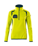 Mascot Accelerate Safe Zipsweaters 19353-316 fluo geel-donkerpetrol(1744)