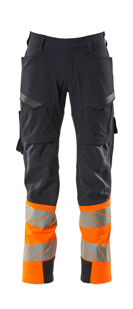 Mascot Accelerate Safe Broek met dijbeenzakken 19379-510 donker marineblauw-fluu oranje(01014)
