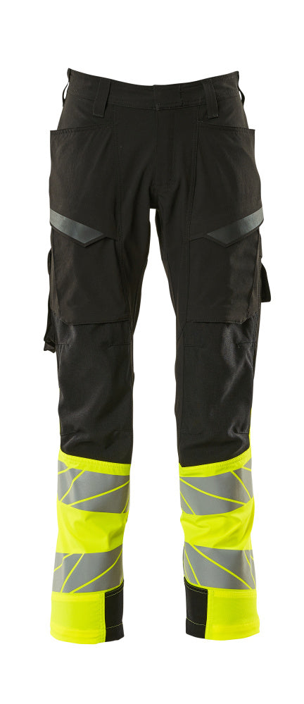 Mascot Accelerate Safe Broek met dijbeenzakken 19379-510 zwart-fluo geel(0917)