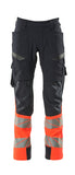 Mascot Accelerate Safe Broek met dijbeenzakken 19379-510 donker marineblauw-hi-vis rood(10222)