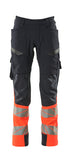 Mascot Accelerate Safe Broek met dijbeenzakken 19379-510 donker marineblauw-hi-vis rood(10222)