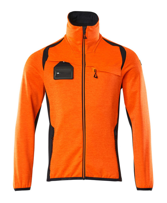 Mascot Accelerate Safe Fleecetrui 19403-316 met rits fluo oranje-donker marineblauw(14010)