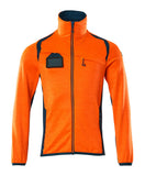 Mascot Accelerate Safe Fleecetrui 19403-316 met rits fluo oranje-donker petrolblauw(1444)