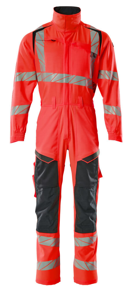 Mascot Accelerate Safe Overalls 19519-236 fluo rood-donkermarine(22210)