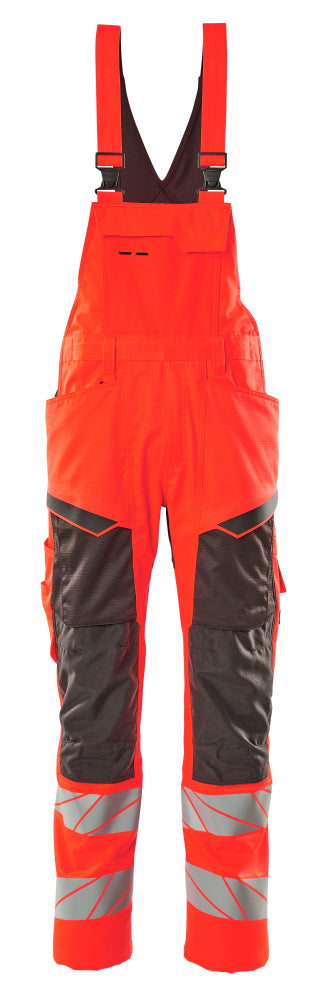 Mascot Accelerate Safe Amerikaanse overall met kniezakken 19569-236 fluo rood-donker antracietgrijs(22218)