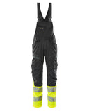 Mascot Accelerate safe Amerikaanse overall 19669-236 kniezakken stretch HiVis zwart-fluo geel(0917)