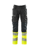 Mascot Accelerate safe Broek 19679-236 kniezakken stretch HiVis zwart-fluo geel(0917)