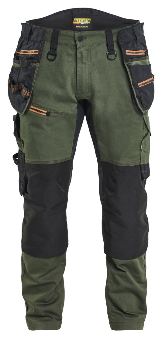 Blaklader Ambacht Striker Werkbroeken 19701149 stretch woudgroen-roestbruin(4240)