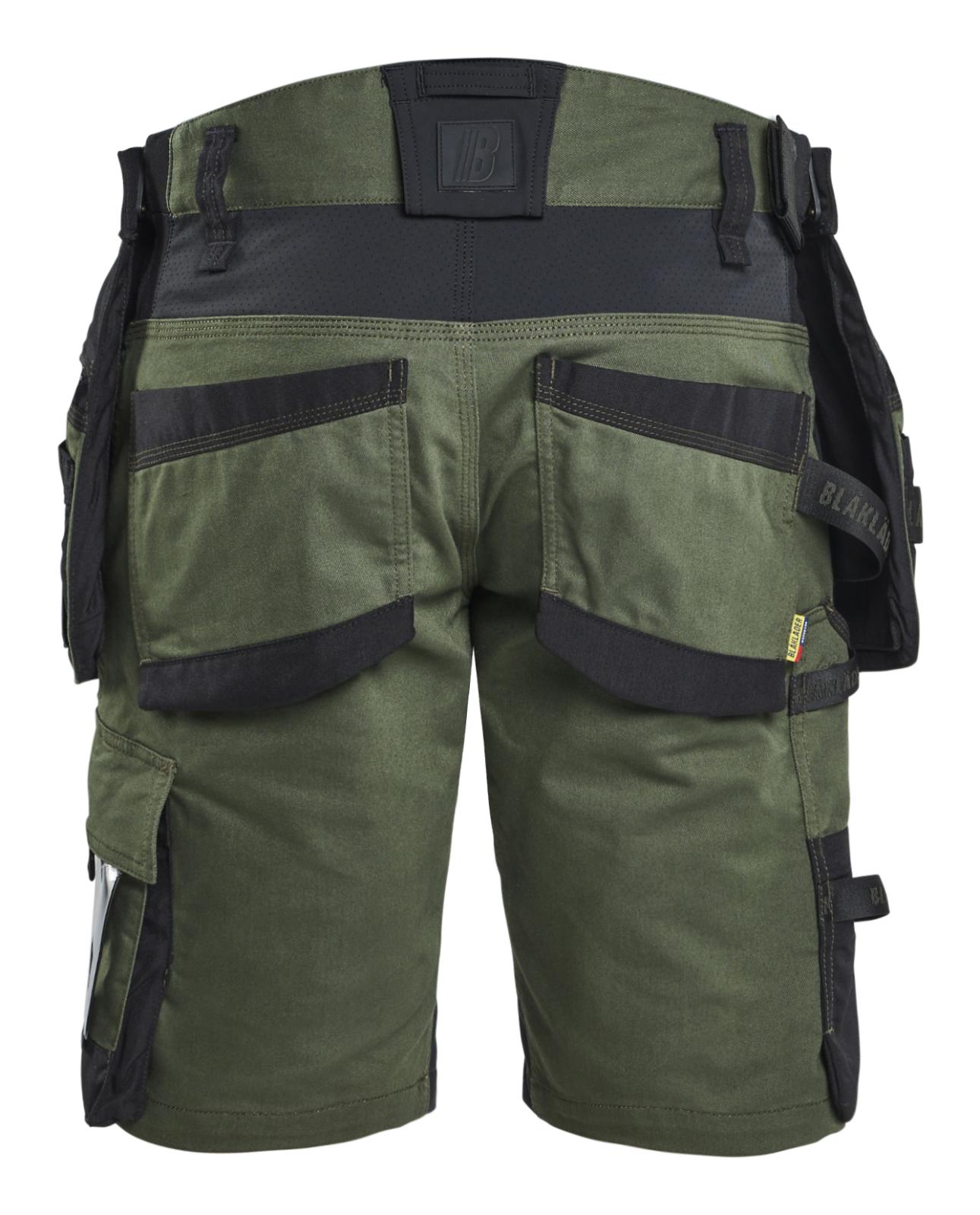 Blaklader Ambacht Striker Shorts 19721149 2-weg Stretch donker herfstgroen-zwart(4298)