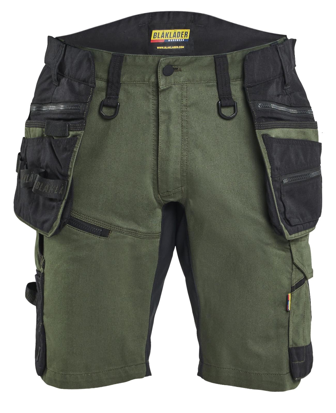 Blaklader Ambacht Striker Shorts 19721149 2-weg Stretch donker herfstgroen-zwart(4298)