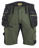 Blaklader Ambacht Striker Shorts 19721149 2-weg Stretch donker herfstgroen-zwart(4298)