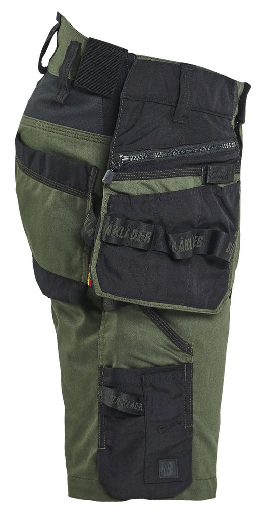 Blaklader Ambacht Striker Shorts 19721149 2-weg Stretch donker herfstgroen-zwart(4298)