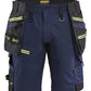 Blaklader Ambacht Striker Shorts 19721149 stretch afneembare gereedschapszakken donker marineblauw-fluo geel(8633)