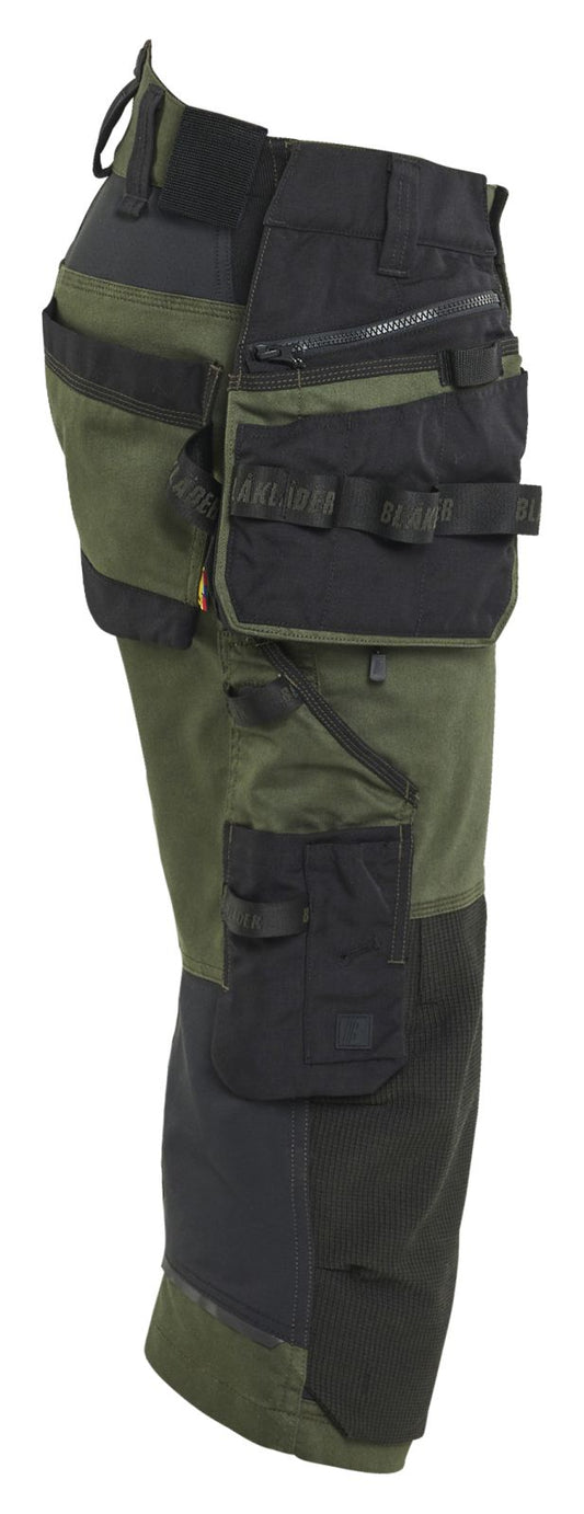 Blaklader Ambacht Striker Piraatbroeken 19771149 stretch donker herfstgroen-zwart(4298)