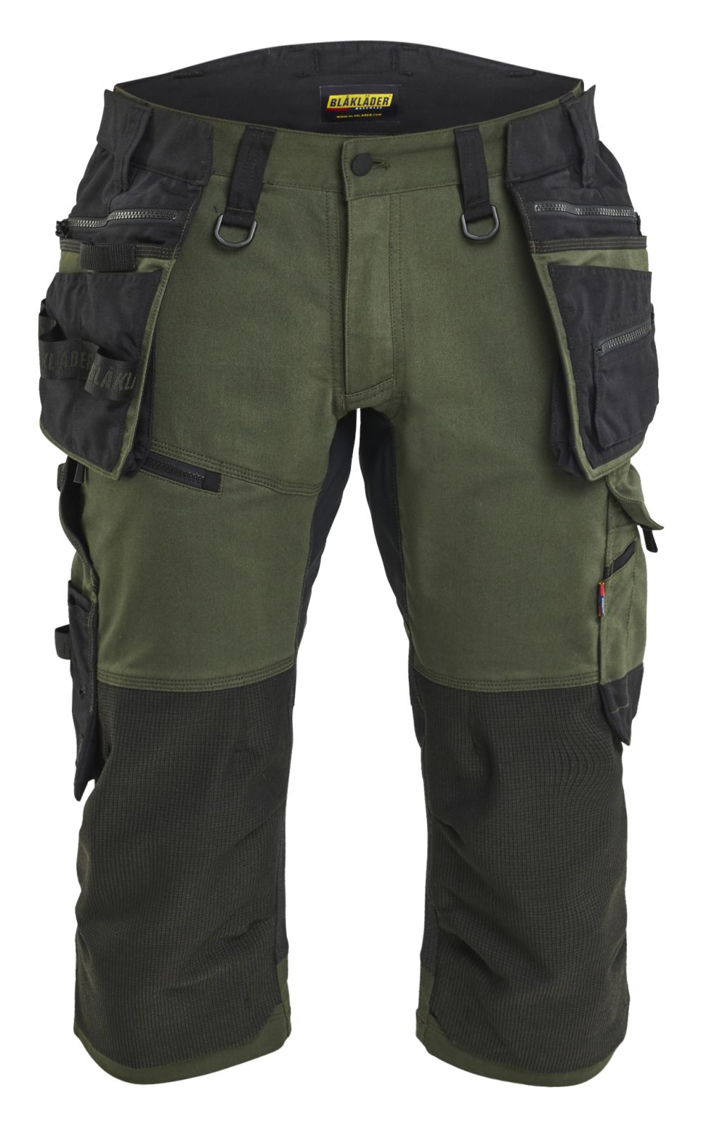Blaklader Ambacht Striker Piraatbroeken 19771149 stretch donker herfstgroen-zwart(4298)